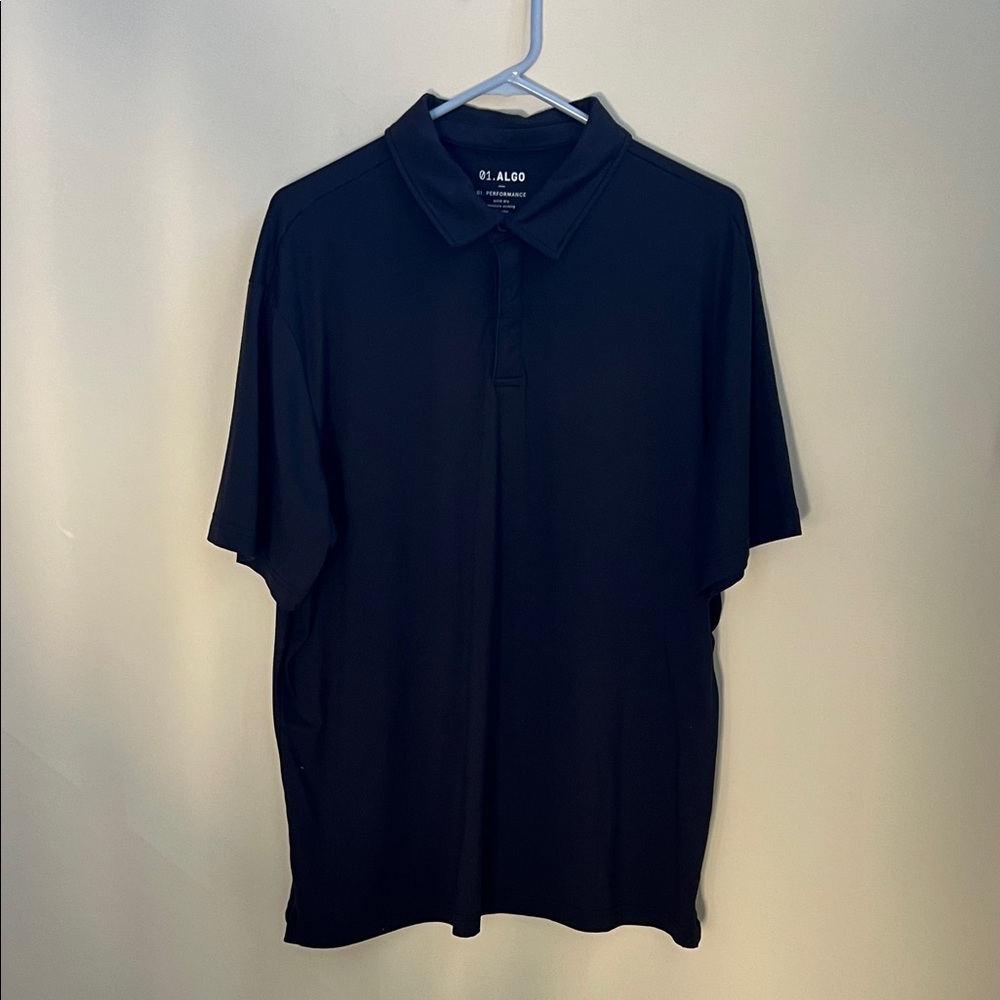 D. Algo Men's Sleek Black Polo Shirt